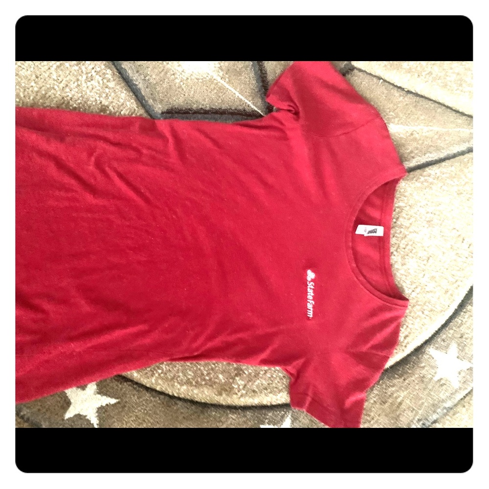 State Farm red sparkly Tee